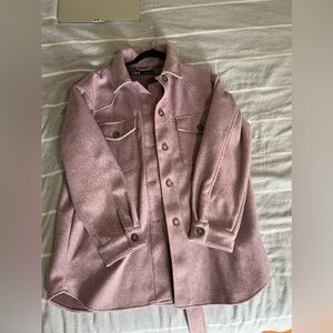 purple zara coat